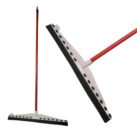 Floor Squeegee Complete 55CM Inc Stainless Steel Handle Red