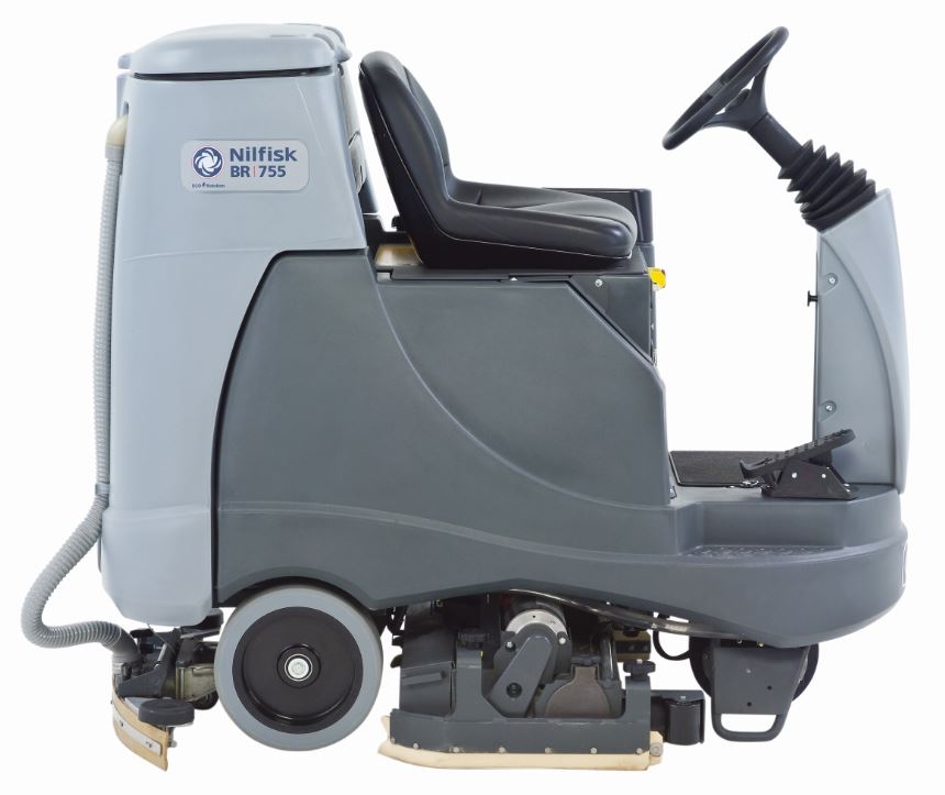 Nilfisk BR755 Ride On Battery Scrubber Dryer