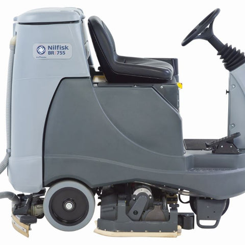 Nilfisk BR755 Ride On Battery Scrubber Dryer