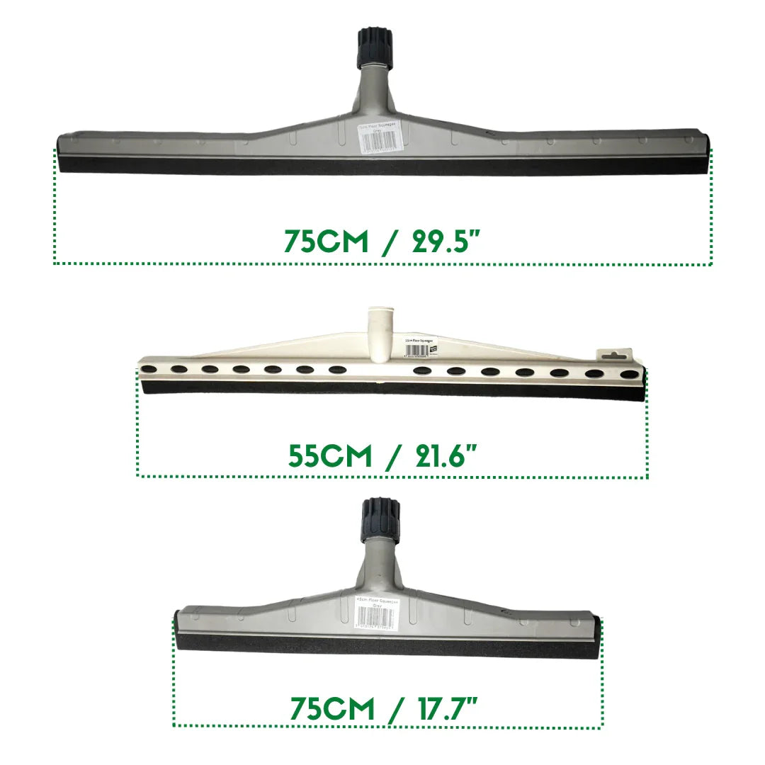 Heavy Duty Floor Squeegee Complete Inc Aluminum Handle 75CM 30" - 6 Pack