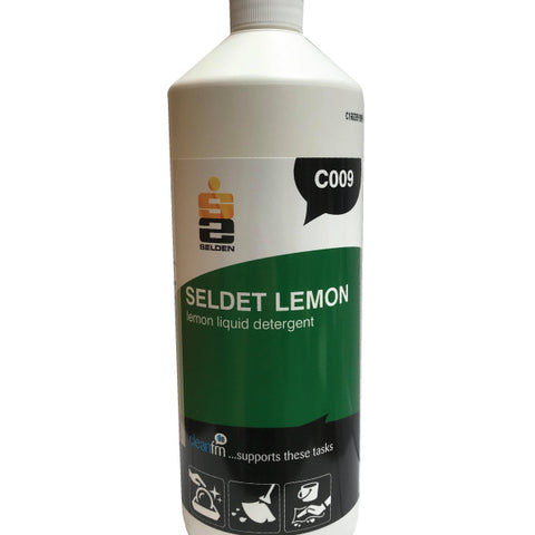 Seldet Lemon Washing up Liquid Detergent C009 1 Litre Selden