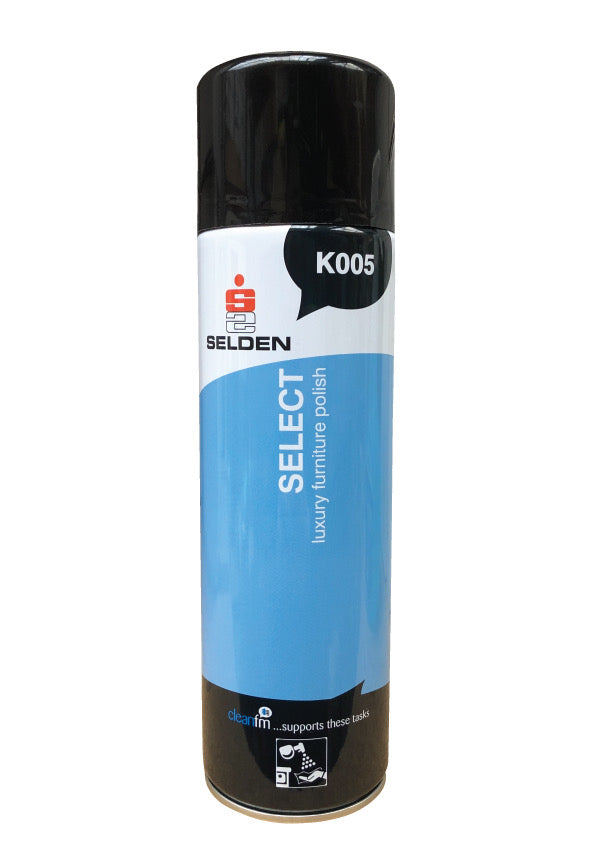 Select Luxury Furniture Polish Aerosol K005 12 x 480ml Selden (12 Pack)