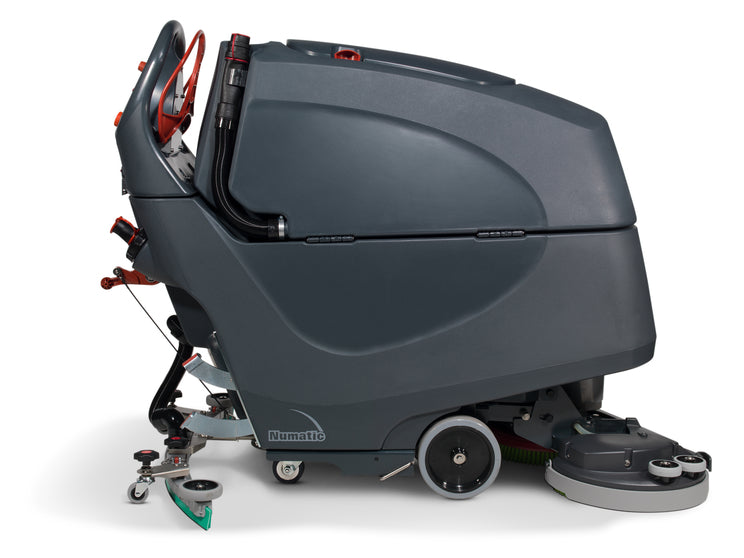 side view of the TGB8572 Twintec Scrubber Dryer Battery Powered