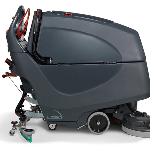 side view of the TGB8572 Twintec Scrubber Dryer Battery Powered