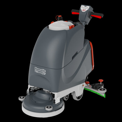 Front view of the Numatic TTB3045NX Battery Powered Scrubber Dryer Floor Machine