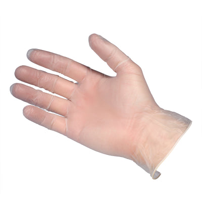 Disposable Clear Vinyl Gloves Powder Free (100 Pack)