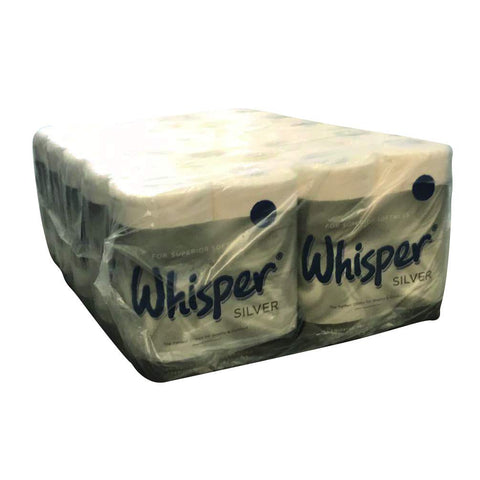 Luxury Whisper Toilet Tissue Paper 2 ply 40 Rolls