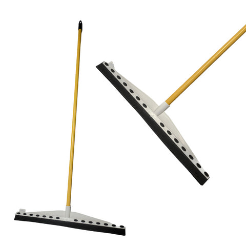 Floor Squeegee Complete 55CM Inc Stainless Steel Handle Yellow