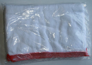 Large Bleached White Dish Cloth 50"x 38" Red 10 Pack - Robert Scott
