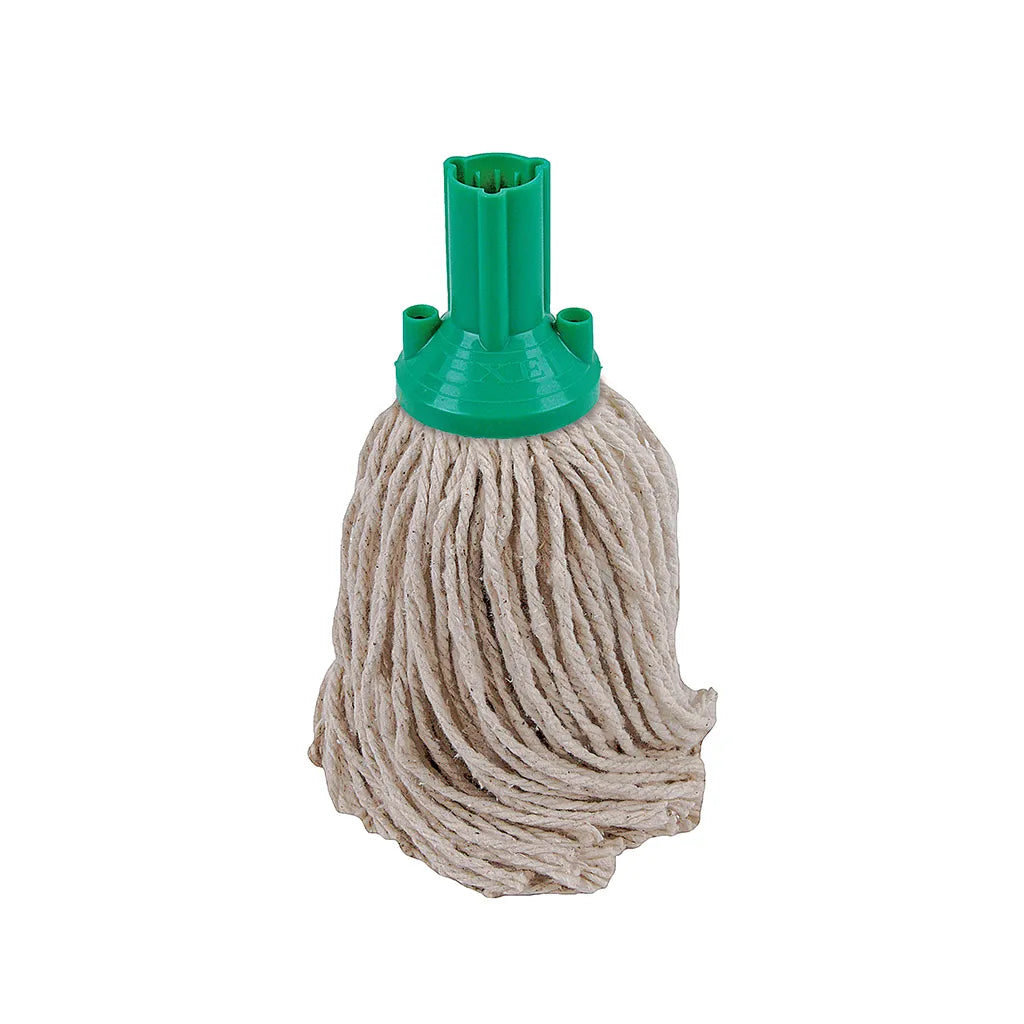 Green 150g cotton commercial mop head compatible with Exel handles