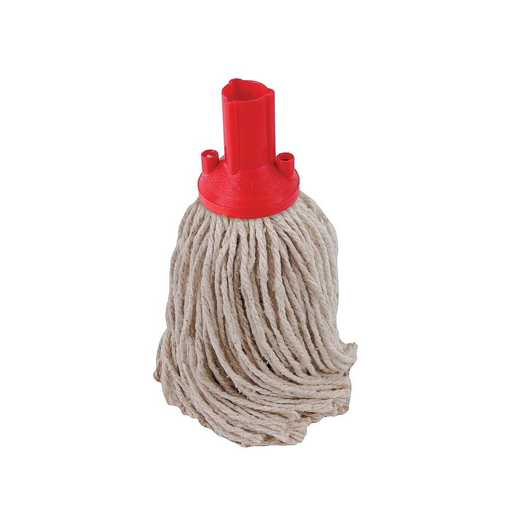 Red 150g cotton string mop replacement head for commercial use