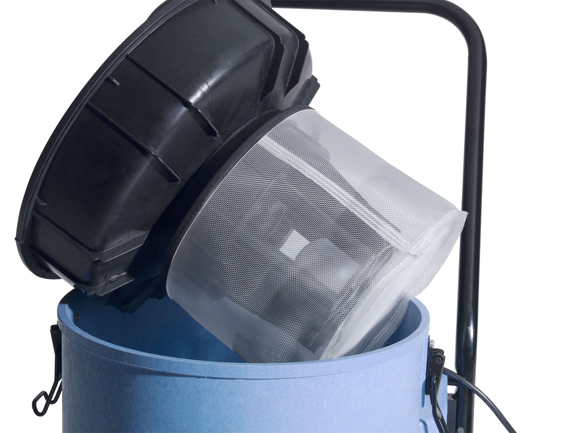 Close-up of the Numatic CV570 cartridge filter for wet and dry cleaning