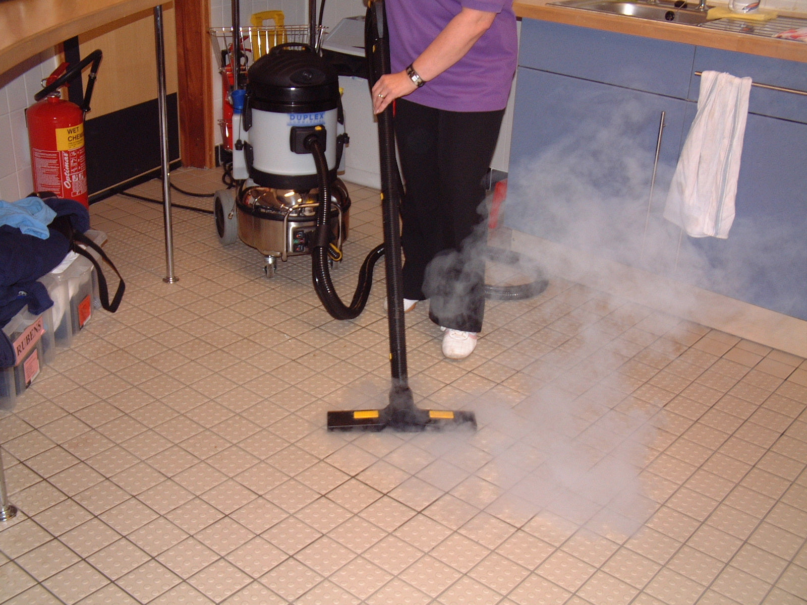 Duplex Jet Vac Ultima 110V industrial steam cleaner sanitising tiled commercial floors