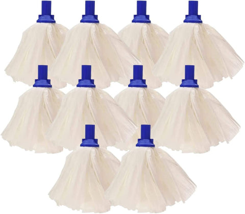 Exel Big White Socket Mop Heads 120g Blue (10 Pack)  Robert Scott