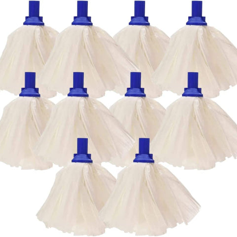 Exel Big White Socket Mop Heads 120g Blue (10 Pack)  Robert Scott