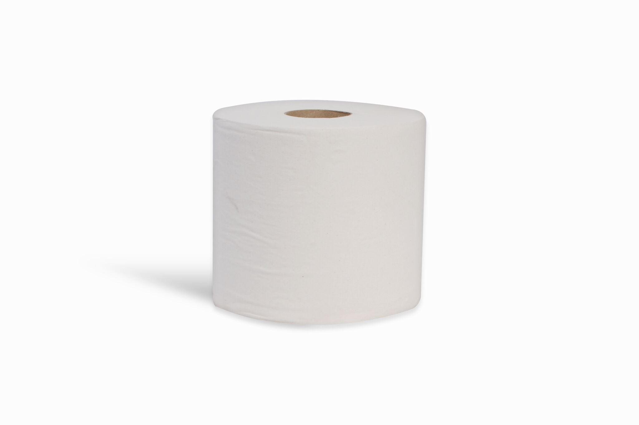 Single white centrefeed kitchen paper towel roll suitable for centrefeed dispensers