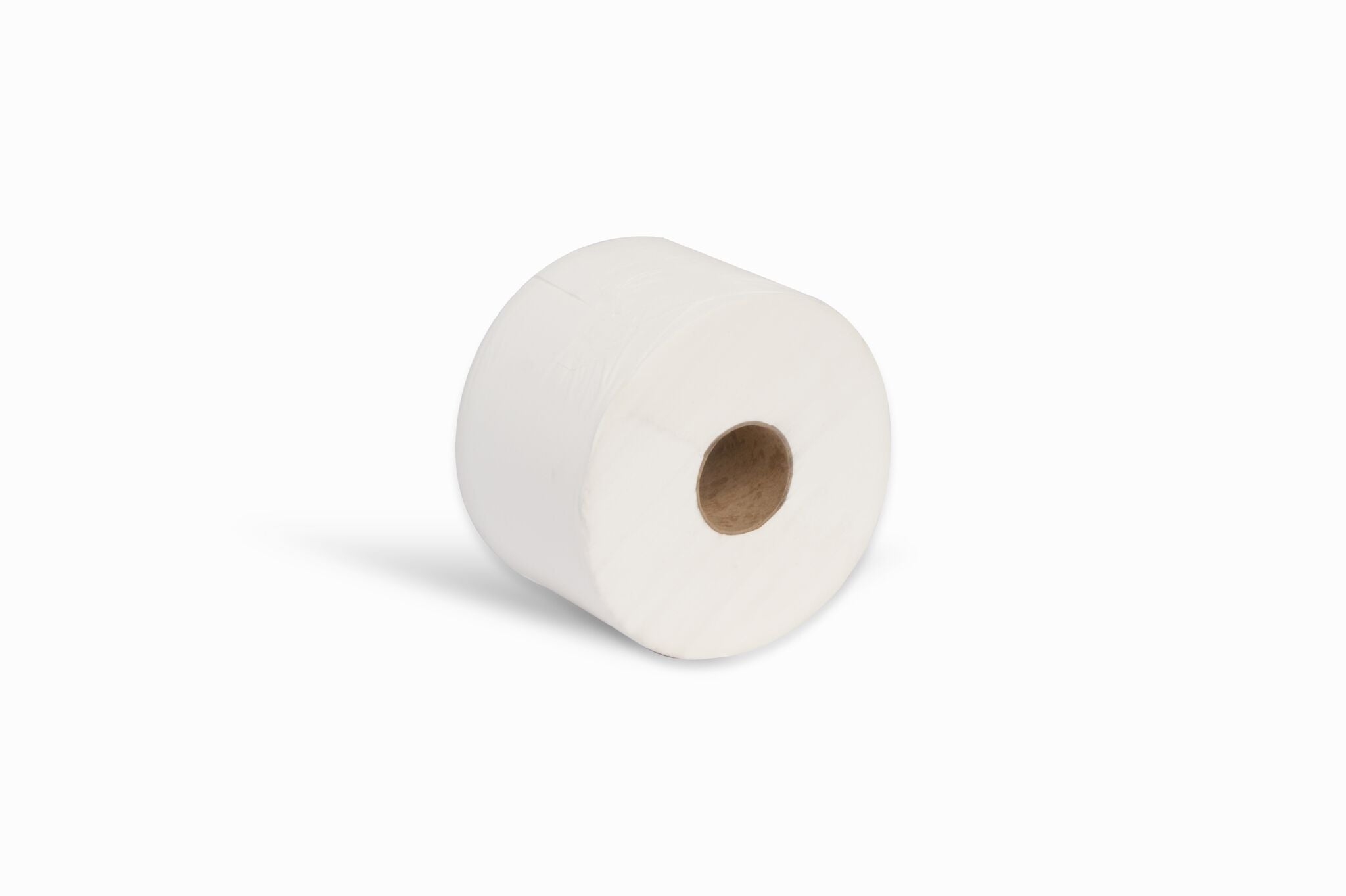 Single micro mini jumbo toilet roll showing dispenser-compatible core size
