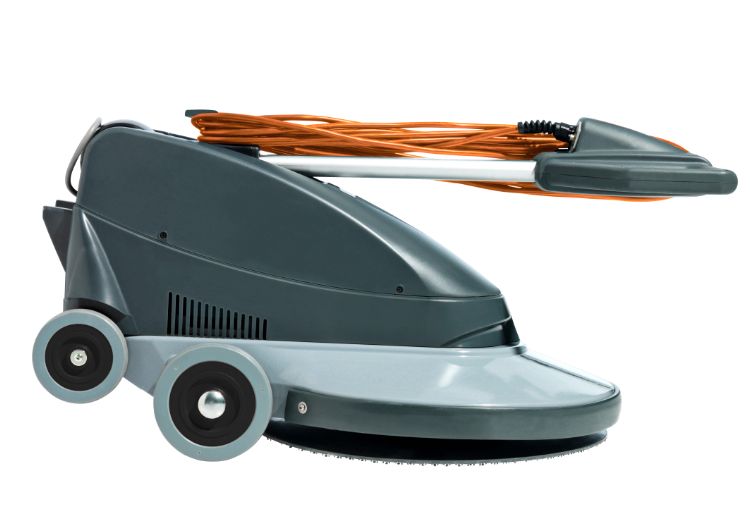 Low-profile burnisher head of the Nilfisk BU500 ultra high speed floor machine