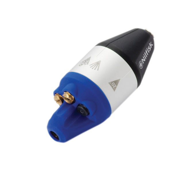 Turbo nozzle attachment for the Nilfisk MC3C pressure washer designed for deep-impact cleaning