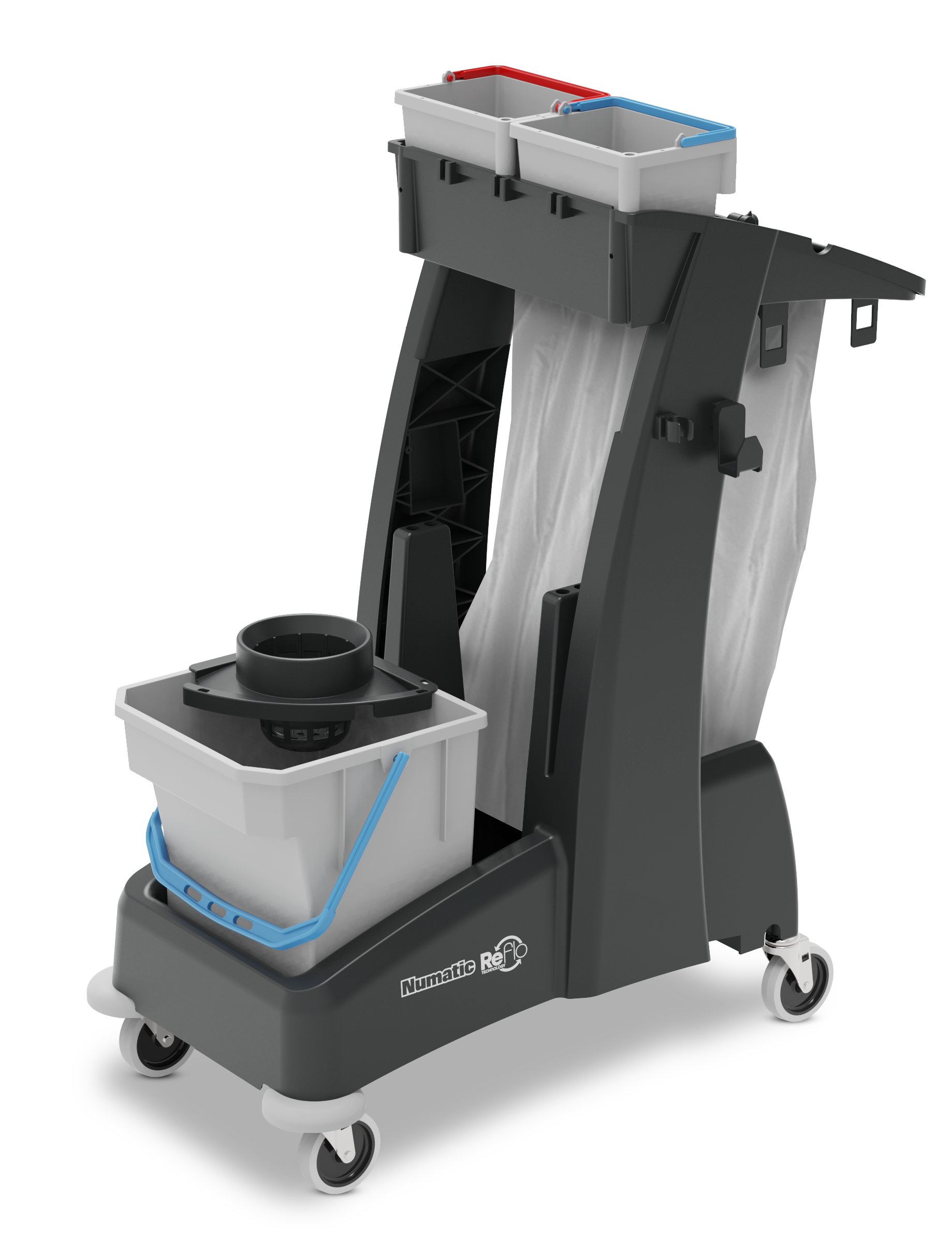 Numatic Multi-Matic MM2 janitorial cart with modular cleaning station design