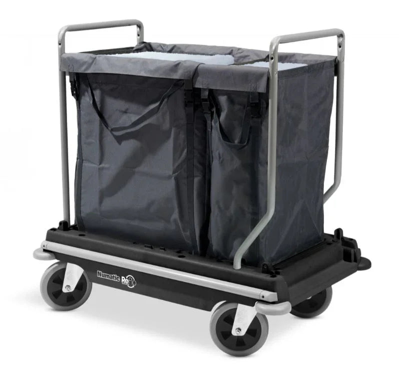 Numatic NB3002R two-bag laundry and linen trolley for hotel and commercial housekeeping