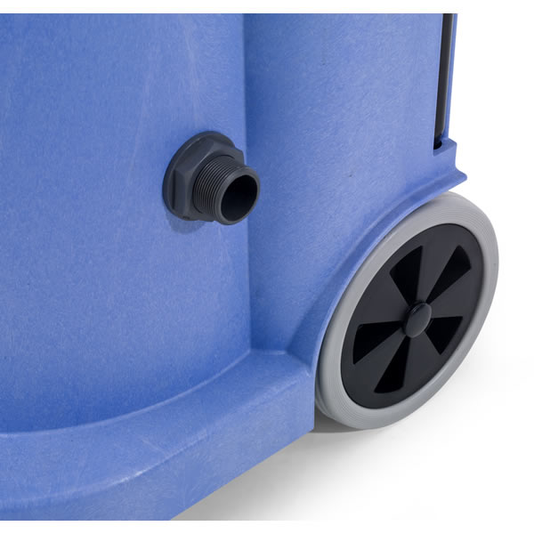 Side panel and coolant drain port on Numatic SSIVD1800AP oil and swarf vacuum