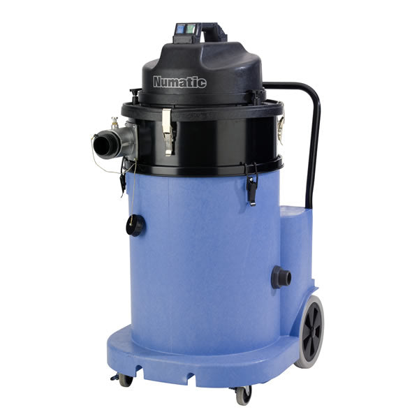 Upright view of Numatic SSIVD1800AP oil and swarf coolant vacuum cleaner